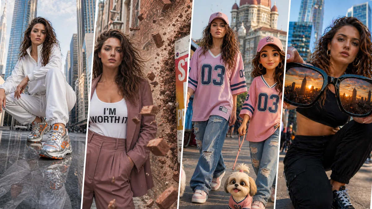 “Cinematic AI-generated street style fashion portraits featuring urban city background, hyper-realistic lighting and modern outfits for Midjourney prompts”
