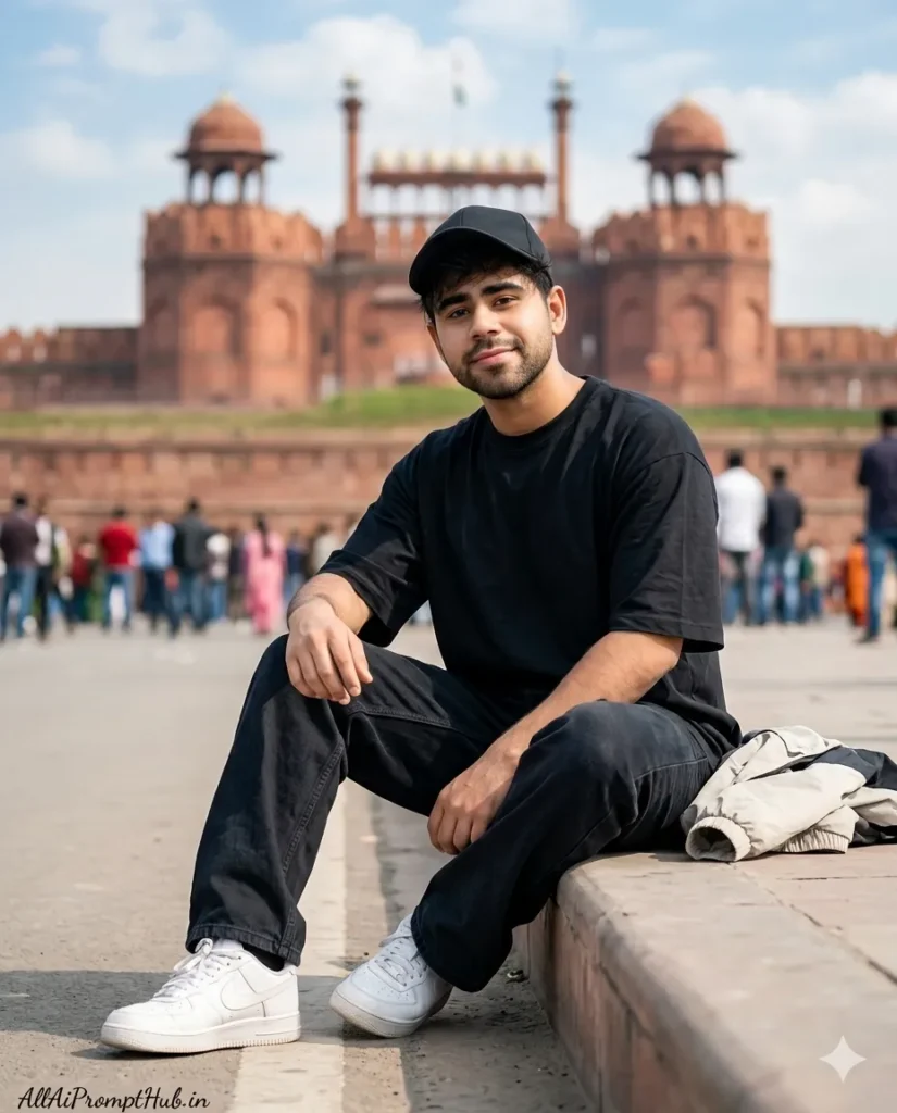 Street style Indian boy cinematic AI photography