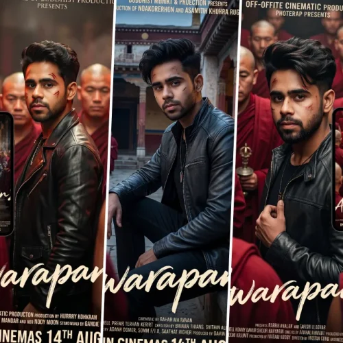 Awarapan inspired cinematic male portrait created with an AI image generating prompt