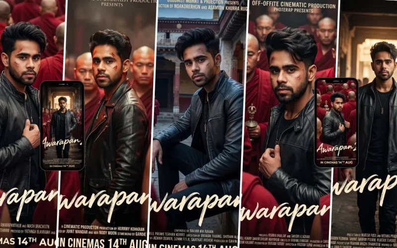 Awarapan inspired cinematic male portrait created with an AI image generating prompt