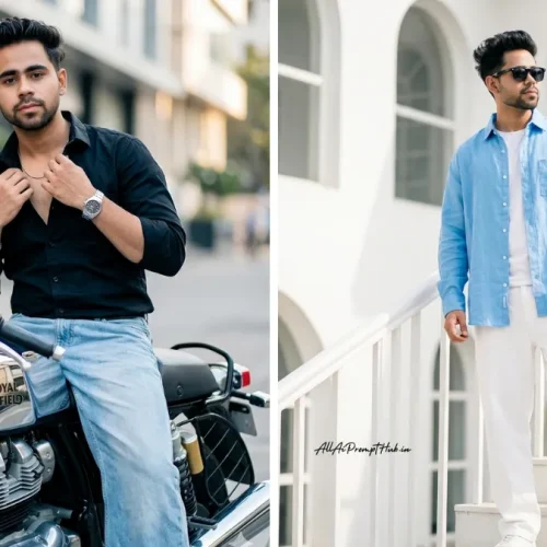Best AI Prompts for Realistic Male Fashion: Create Photorealistic Urban Street Style and Royal Enfield Bike Portraits